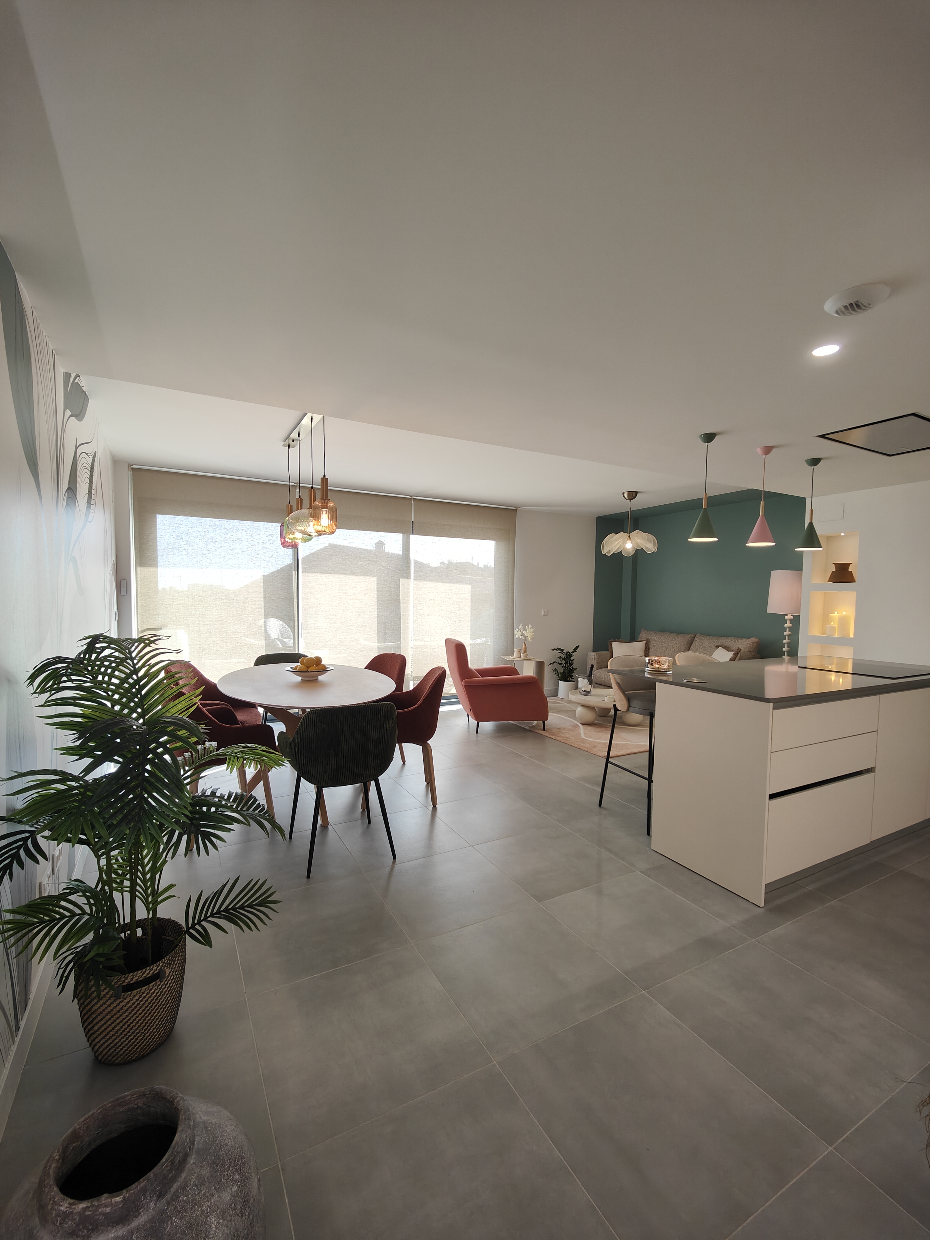 Appartement Estepona - Salon moderne avec vue panoramique